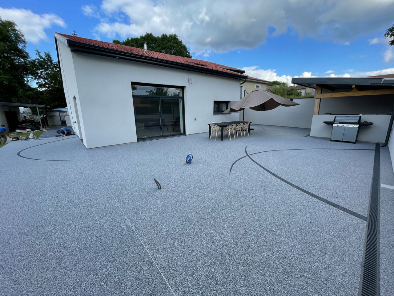 Terrasse en résine de marbre à Lay-Saint-Remy (54)
