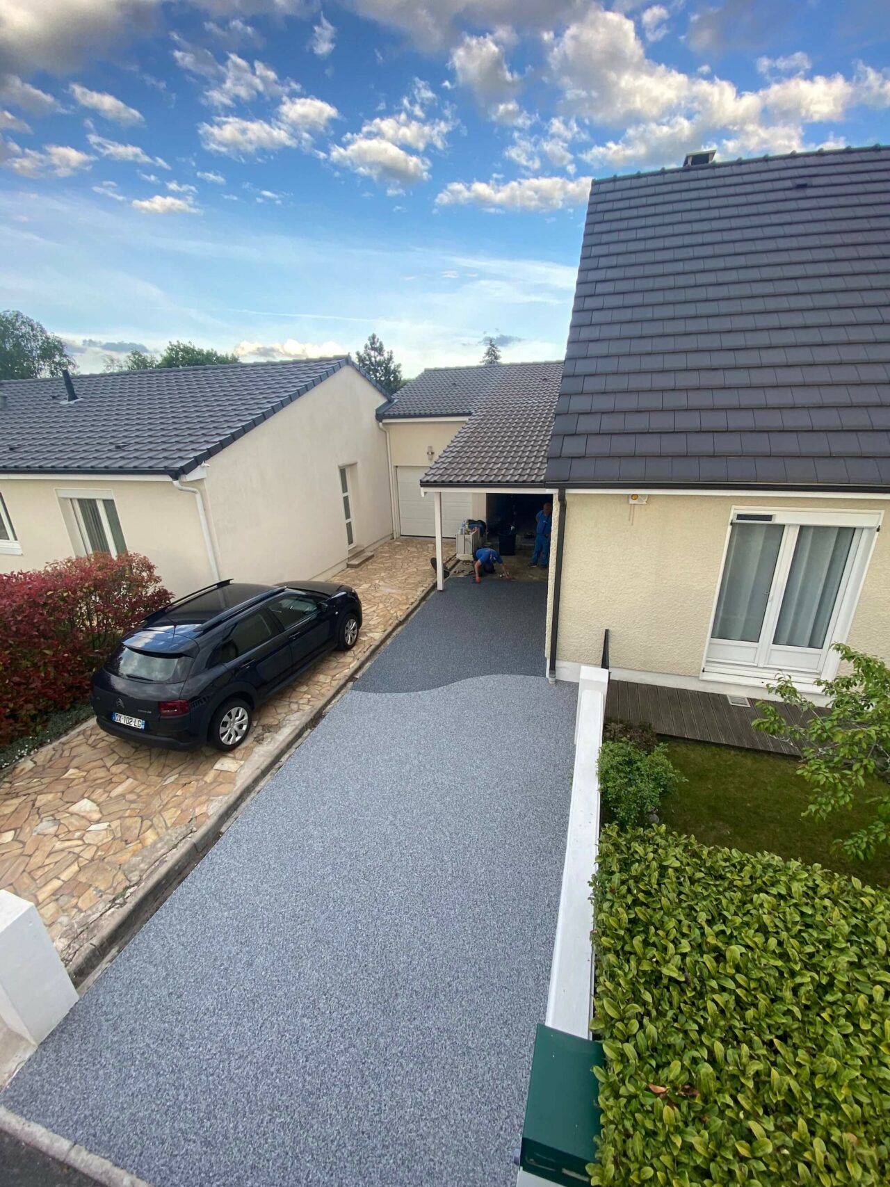 Allée de garage en résine de marbre - Richardménil 54