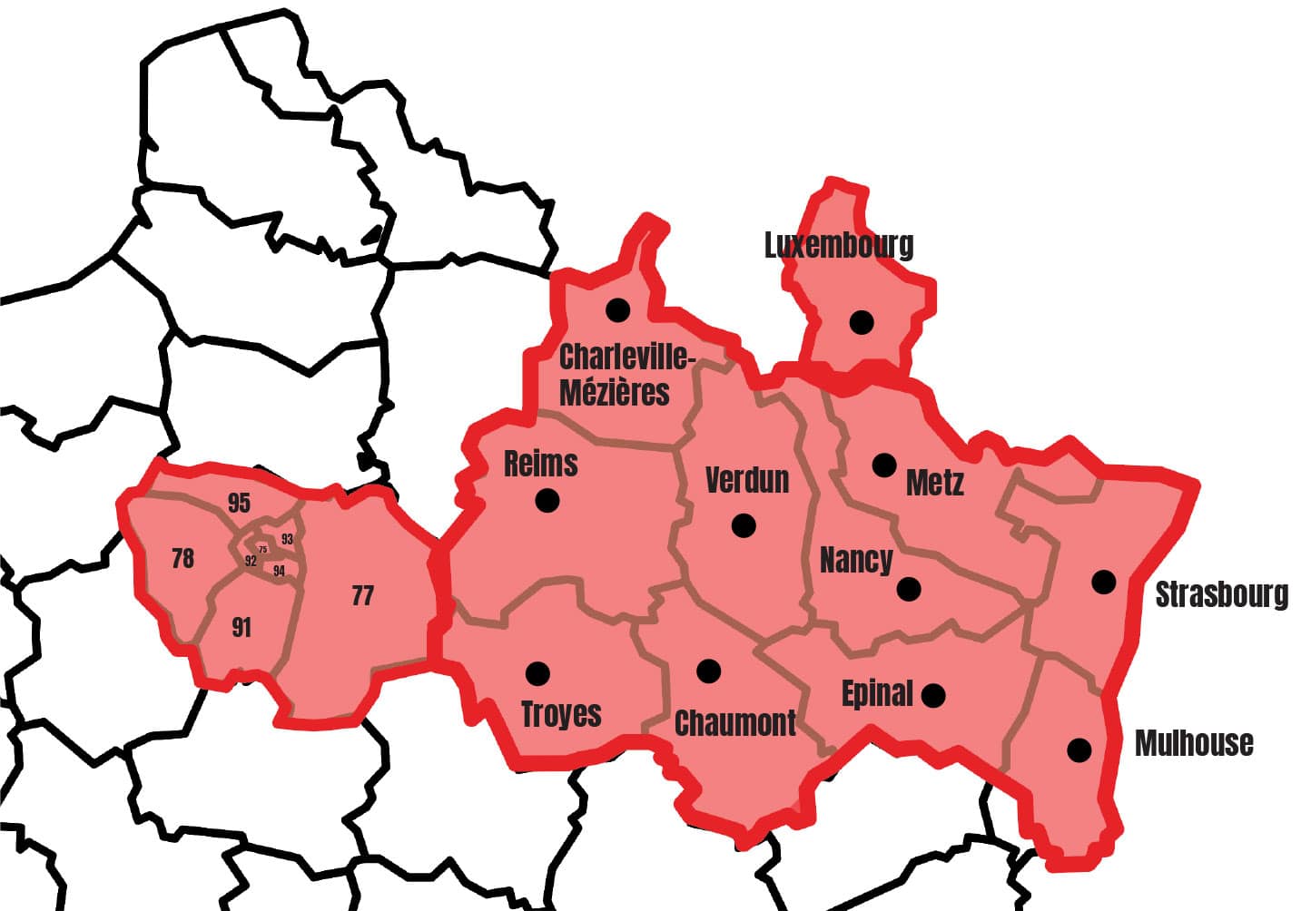 Résine Industrie - Zones d'intervention Grand Est - Île-de-France - Luxembourg
