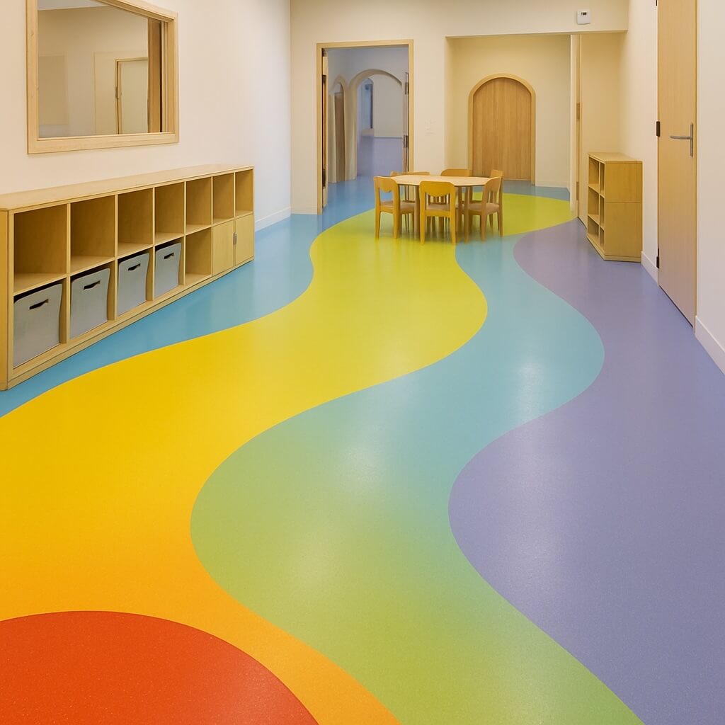 Résine Industrie Lorraine - Pose de sols ERP dans les bâtiments accueillant des enfants (écoles, crèches...)