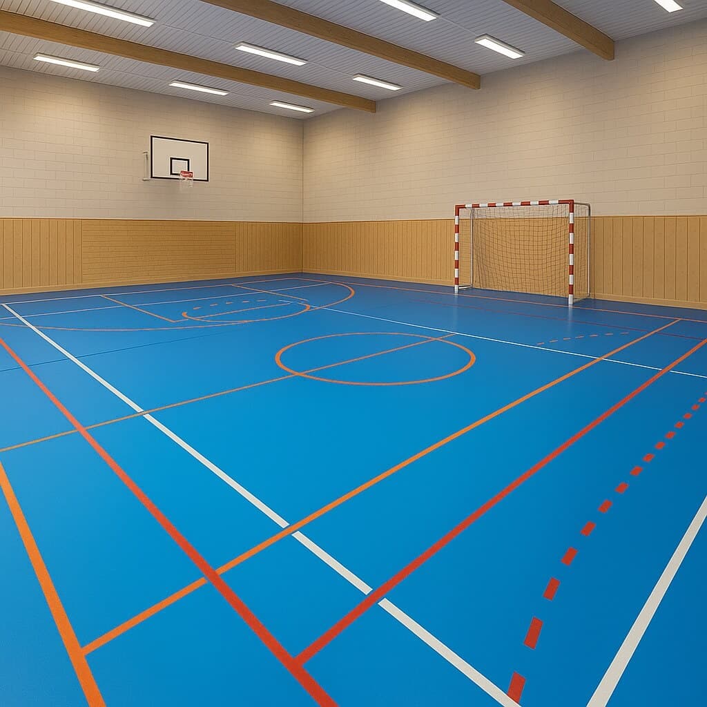 Résine Industrie Lorraine - Pose de sols sportifs dans les établissements scolaires