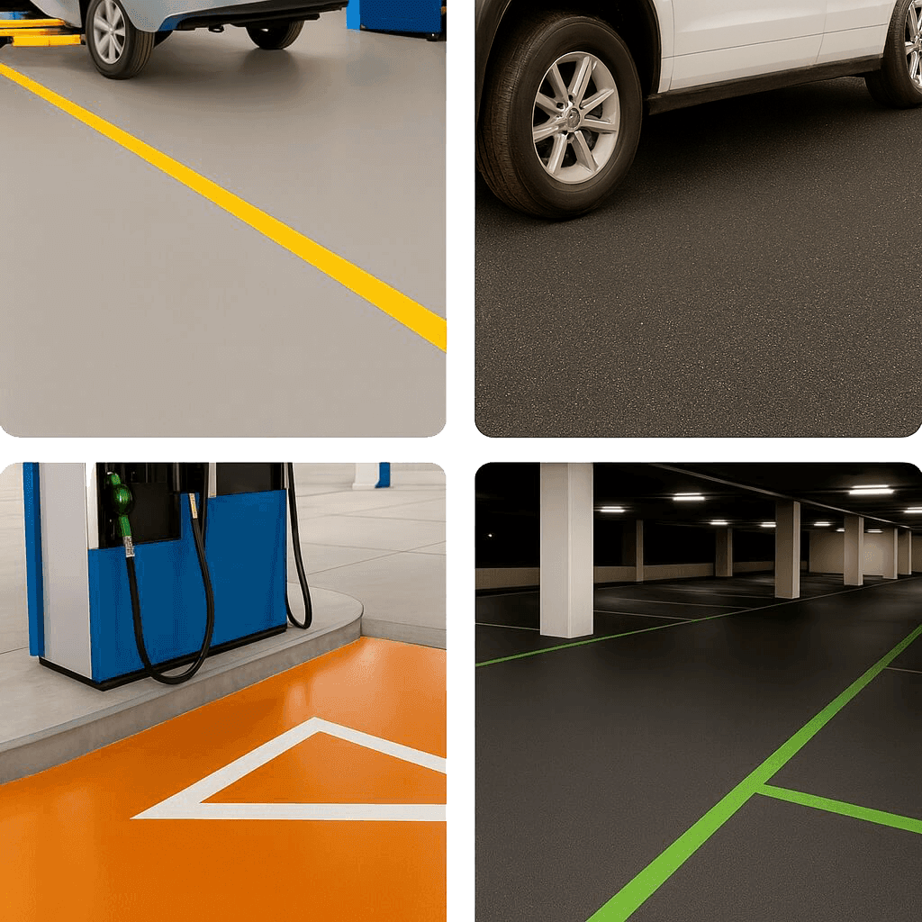 Résine Industrie - Pose de sols en résine polyuréthane autolissant pour le secteur automobile
